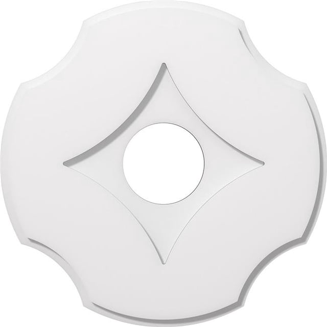 Ekena Millwork CMP20PL-05000 20 in. OD x 5 in. ID Square Percival Architectural Grade PVC Contemporary Ceiling Medallion