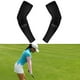 thumbnail image 3 of 1 par de mangas de golf con protección solar UV, manga de compresión para brazo deportivo Negro, 3 of 8