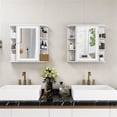 thumbnail image 2 of Pemberly Row Mount Wall Surface Bathroom Storage Cabinet Mirror White, 2 of 8