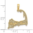 thumbnail image 3 of 14K Yellow Gold Cape Cod Map Charm (24 X 21.75) Made In United States k8780, 3 of 5