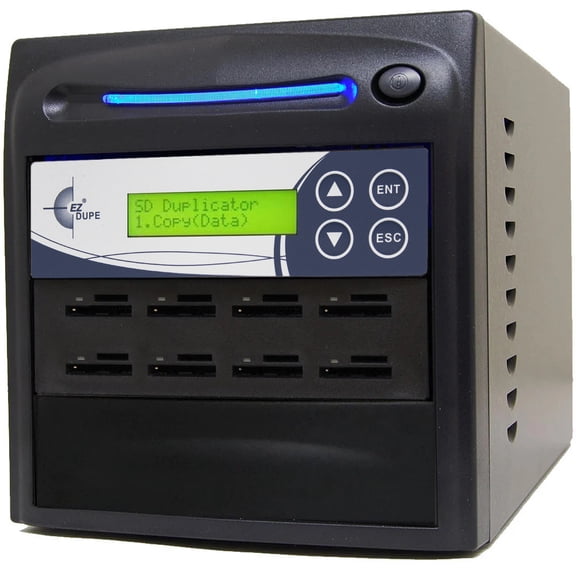 EZ DUPE 1 to 7 SD Pantera Duplicator - 2GB/Min - Multiple Secure Digital & MicroSD SDHC SDXC Micro Flash Drive Memory Card Standalone Copier & DoD Compliant Eraser/Sanitizer - 35MB/Sec (SDC07-SSP)