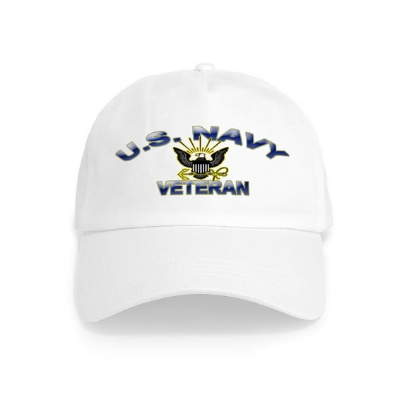 CafePress - U. S. Navy Veteran Cap - Adjustable 100% Brushed Unisex Casual Cotton Baseball Cap, Beige, 1