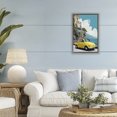 thumbnail image 3 of Stupell Industries Contemporary Yellow Car on Coast Brown Floating Frame Canvas Art, 17 x 25, by Petals Prints Design, 3 of 8