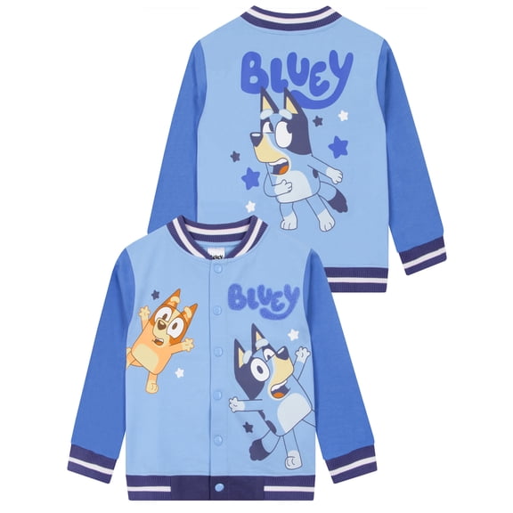 Bluey And Bingo Varsity Jacket Blue Sizes 2T-10