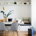 thumbnail image 4 of Set of 2 Armless Plastic Dining Chair Wood Legs for Dining Room Plastic Molded Seat, Gray, 4 of 15
