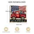 thumbnail image 3 of Chilfamy Red Truck Stars Flag Canvas Print Wall Art Home Decor 16x16in, 3 of 6