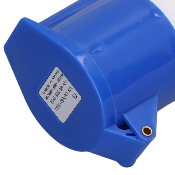 3 Pin Industrial Plug, IP44 Waterproof 16A/32A 3 Pin Anti-fall Buckle Female Industrial Power Socket 220-250V For Industry Agriculture Airports Docks Metallurgy (32A