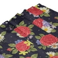 thumbnail image 4 of Shower Curtain, red rose flower Waterproof Fabric Plastic Shower Curtain, Drying Fast Bathroom Curtain with 9 Buttonholes, Ruffle Shower Curtain 60x72in, 4 of 8