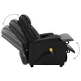 thumbnail image 3 of vidaXL Fauteuil de Massage Inclinable en Simili Cuir Noir, 3 of 5