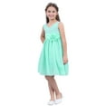 thumbnail image 4 of Zaldita Flower Girls Dress Wedding Bridesmaid Dress Kids Evening Chiffon Dresses with Waist Floral Turquoise 10, 4 of 7
