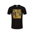 thumbnail image 1 of Men'S Cotton T-Shirt, Crew Neck, Regular Sleeve, Short Sleeve, Non-Stretch Fabric, Regular Fit, Casual Style, with "Straight Outta Steeler Nation" Print, for All Seasons, 1 of 6