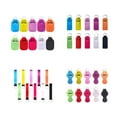 thumbnail image 4 of Porte-clés Matériau Premium Chic Flip Caps Réutilisable Porte-Bouteille de Poignet Couleurs Assorties Différents Styles Supports de Désinfectant Vert Clair YS, 4 of 6