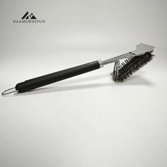 N NAAMGWOJYUN Cleaning brushes for barbecue grill Stainless Steel Bristles, Long Handle