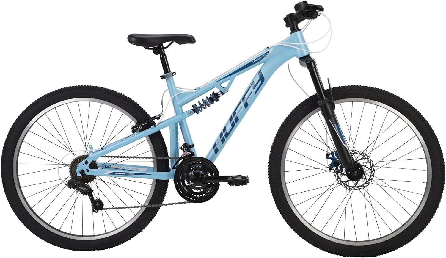 Free Shipping Huffy 26 in. Women s Full Suspension Mountain Bike Matte Sky Blue Walmart Walmart