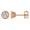 A, variant on Rose Gold Huggie Hoop Earrings for Women Low-key luxury Hypoallergenic Statement Shape Wedding Earring
