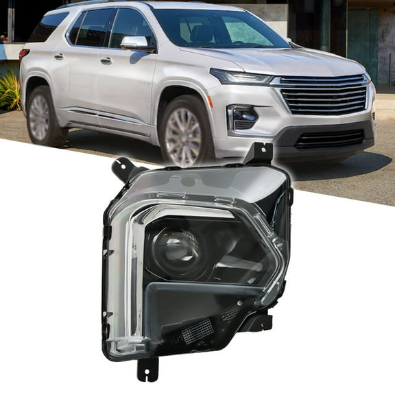 Right Headlamp Assembly For Chevy Traverse 2022-2023 Headlight LED Clear Lens