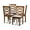 Grey/Walnut, variant on Baxton Studio Elijah Modern and Contemporary Grey Fabric Upholstered and Walnut Brown Finished Wood 4-Piece Dining Chair