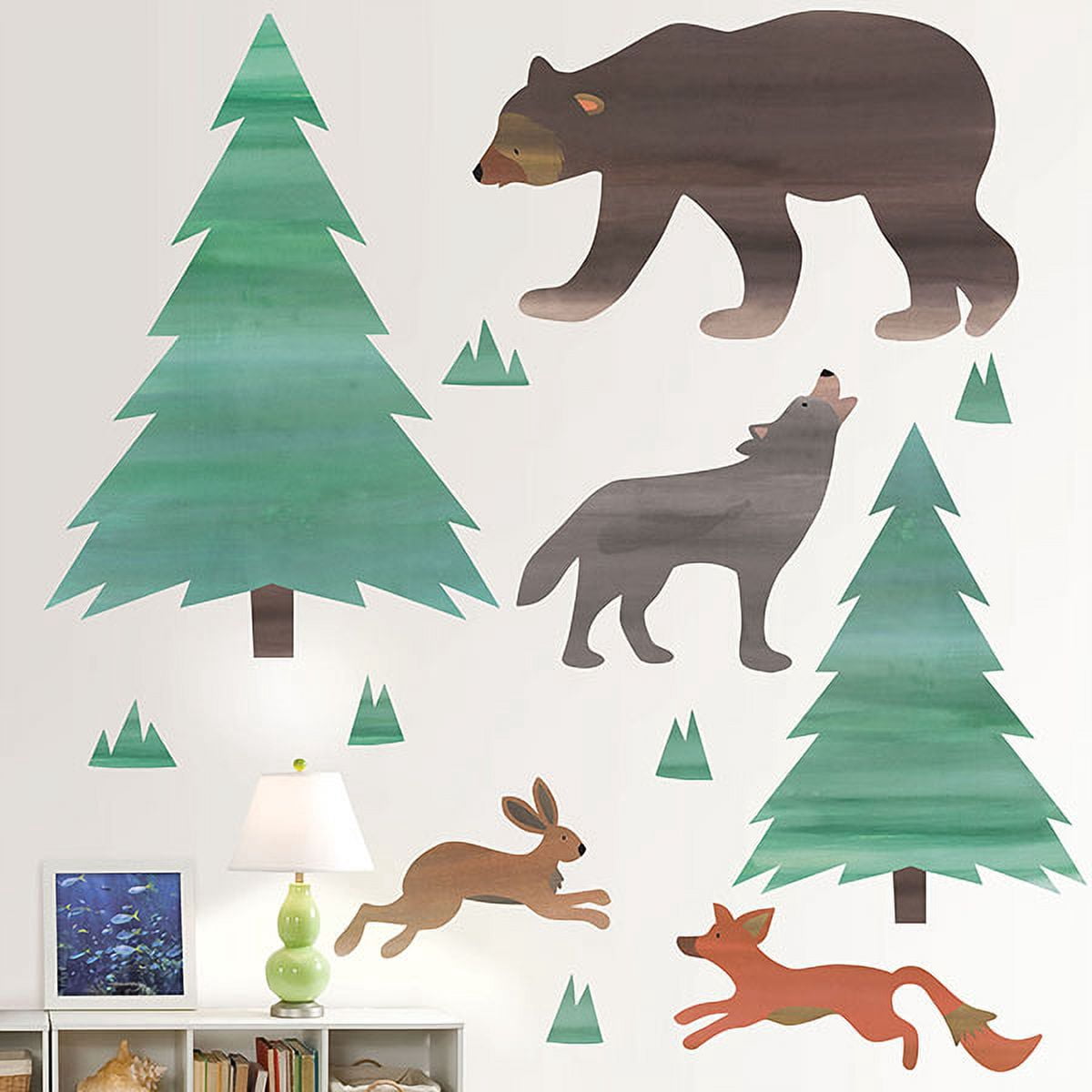 WallPops Call of The Wild Woodland Creatures Wall Decal & Sticker (12 Pack)