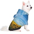 thumbnail image 3 of Bingfone Blooming Sunflower Field Dog Clothes Hoodie, Pet Winter Coat,Puppy Sweatshirts For Small Dogs Boy Girl,Suitable For All Breeds-Large, 3 of 9
