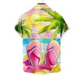 thumbnail image 6 of ZRGHAOYLQ Mens Hawaiian Shirts Summer Beach Palm Tree Print Shirt Plus Size Short Sleeve Button Down Shirts Big and Tall Beach Vacation Shirt with Pockets, 6 of 6