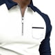 thumbnail image 3 of Camisa de Hombre de Manga Larga Con Cuello de Solapa Y Bolsillo Con Cierre de Color Y Cremallera Entallada Odeerbi  ODB-6, 3 of 5