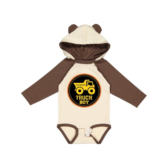 Inktastic Construction Truck Boy Childs Boys Long Sleeve Baby Bodysuit