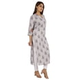 thumbnail image 2 of Moomaya Kurti Longue Imprimée pour Femmes Manches 3/4 Coton Été Tunique Ethnique Kurta, 2 of 8