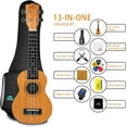 thumbnail image 2 of EASTROCK Mahogany Soprano Ukulele Beginner Kit 21 inch Solid Wood with Arched Back & Aquila Strings & Gig Bag, 2 of 6