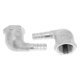 thumbnail image 1 of Accesorios de manguera en forma de espiga de acero inoxidable 304 Unique Bargains 25/64" OD 1/2" BSPT conector de codo de 90 grados para aire, agua, aceite, gas, combustible, 2 piezas tono plateado, 1 of 1