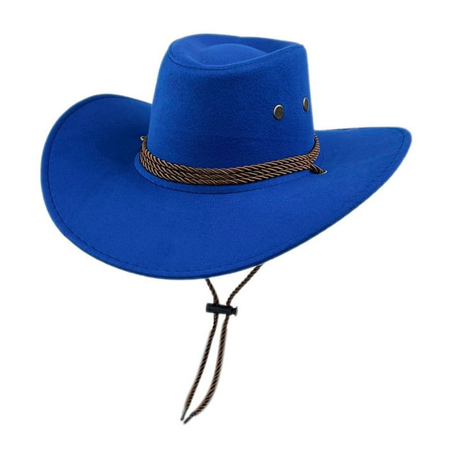 Chapeau de Cowboy Vintage en Daim Style Britannique Chapeau de Rancher Western pour Unisexe