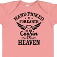 thumbnail image 4 of Inktastic Handpicked for Earth by My Cousin in Heaven with Angel Wings Boys or Girls Baby Bodysuit, 4 of 5