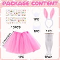 thumbnail image 4 of Alaiyaky 6 Pcs Bunny Costume Set Tutu Skirt Bunny Headband Bowtie Socks and Tail for Cosplay Easter Halloween Party, 4 of 6