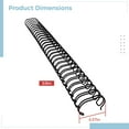 thumbnail image 4 of 100 Pcs Double Loop Binding Wire 3/8 Inch 9.5mm Black 34 Rings, Nylon Coated Binding Spines for Document Binding, Compatible with 3:1 Pitch Binding Machines, 4 of 5