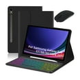 thumbnail image 1 of Galaxy Tab S7/S8/S9 11" & S9 FE 10.9" Case Bundle: Detachable 7-Color Backlit Bluetooth Keyboard, Mouse & Protective Cover with Pen Slot - Multi-Angle Stand, Honeycomb Heat Dissipation, Rechargeable, 1 of 7