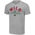 thumbnail image 2 of Men's Starter  Heather Gray Minnesota Wild Half Puck T-Shirt, 2 of 3