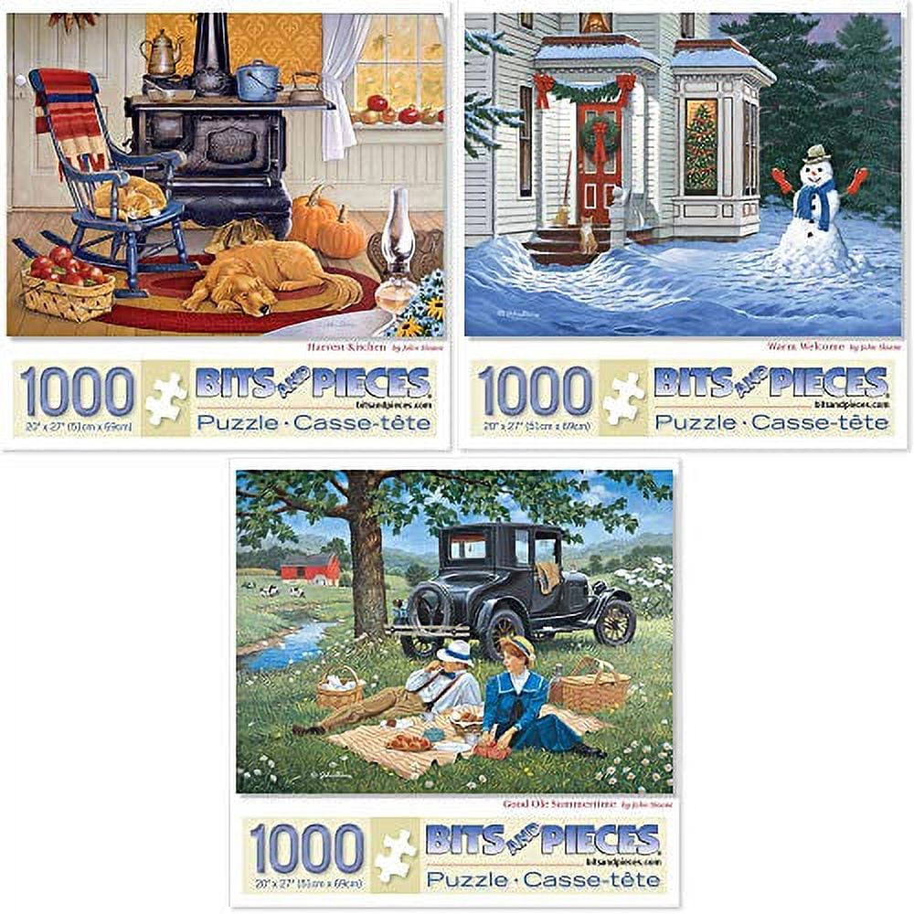 Bits and Pieces - Value Set of Three (3) 1000 Piece Jigsaw Puzzles