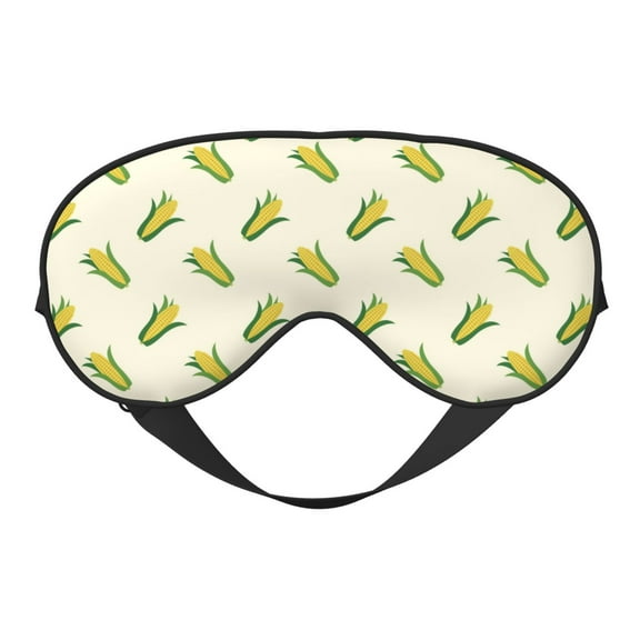 Naloa Corn Print Sleep Mask for Sleeper, Light Blocking Sleeping Eye Mask for Women Men, Eye Shade with Adjustable Strap for Travel, Nap,Meditation
