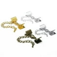thumbnail image 4 of U8MO 10 Set Leather Ribbon Cord Rope End Crimps Crimps Kit Jewelry Making Findings-Gold-8mm, 4 of 5