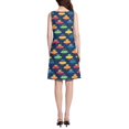 thumbnail image 3 of FORMRS Summer Dress for Women Loose U Neck Sleeveless Midi Beach Sundresses with Pockets, Rainbow Space Cat, 3 of 8