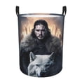 thumbnail image 1 of Cesto para ropa sucia Jon Snow, cesta de almacenamiento circular plegable impermeable con asa, cesta organizadora de juguetes para ropa sucia, decoración para dormitorio, baño pequeño, 1 of 8