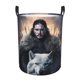 thumbnail image 1 of Cesto para ropa sucia Jon Snow, cesta de almacenamiento circular plegable impermeable con asa, cesta organizadora de juguetes para ropa sucia, decoración para dormitorio, baño pequeño, 1 of 8