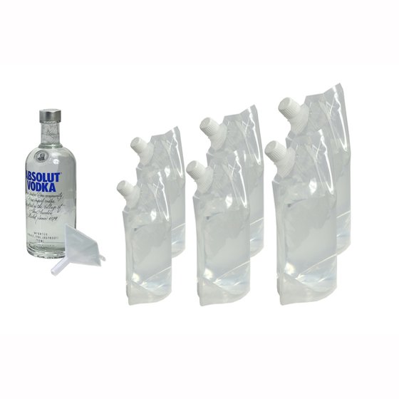 Sneak Your Alcohol Cruise Liquor Flask Kit with Funnel (6 FLASK SET