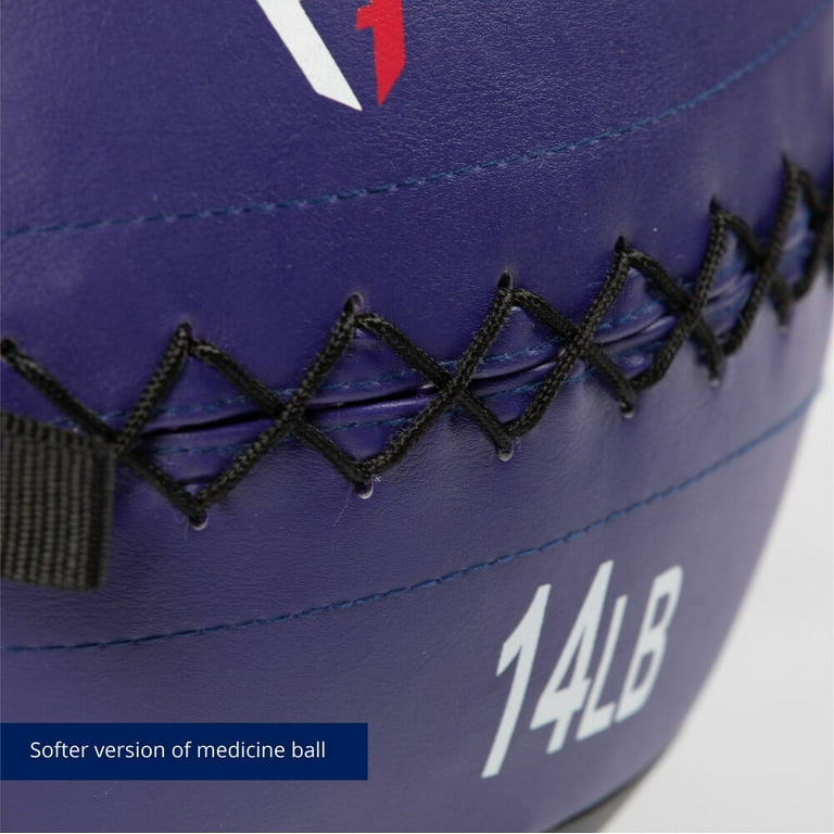 Titan Fitness Soft Leather Medicine Wall Ball 14 lb. Durable