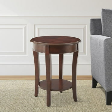 Steve Silver Troy Wooden End Table in Cherry Brown Finish