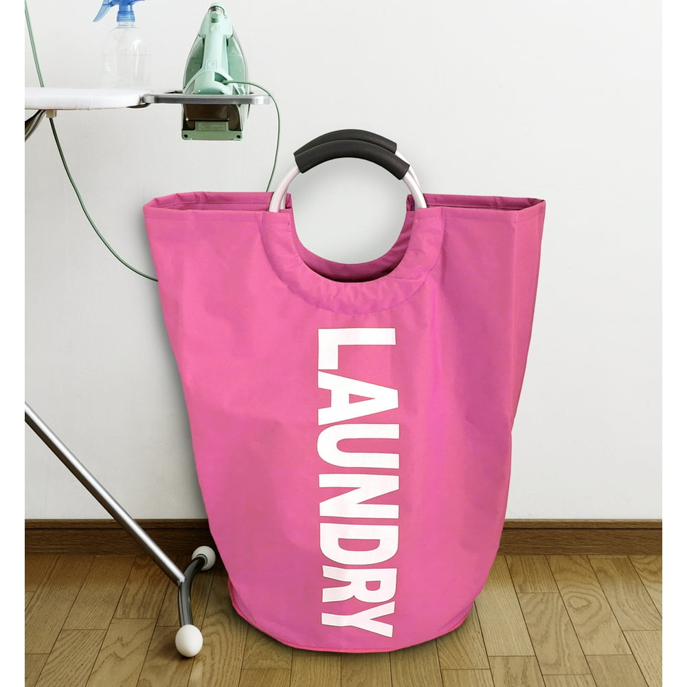 Splash Home Portable Hamper Bag Handles, Easily Foldable Collapsible