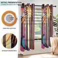 thumbnail image 3 of Yayeee Window Curtains Set of 2 for Living Room Light Filtering 63"x52", Futuristic Sun, 3 of 7
