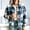 Blue1, variant on Women Plaid Cropped Shacket Button Down Long Sleeve Lapel Collar Casual Short Shirt Jacket, Fall Transition Oversized Plaid Outerwear