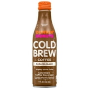 Dunkin' Donuts Cold Brew Coffee Beverage, Caramel Black, 9 fl oz Aluminum Bottle (Pack of 12)
