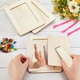 thumbnail image 3 of 3 Sets DIY Wood Picture Frames Making Kit Unfinished Wooden Picture Frames 7.6x5.6 Inch DIY Mosaic Picture Frame Set for Tabletop Display and Crafts DIY Painting Projects, 3 of 7