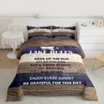 thumbnail image 2 of Homewish Rustic Lake House Queen Comforter Set for Adult, Brown Navy Wooden Plank Bedding Sets, Countryside Theme Reversible Bedding Comforter Set, Microfiber Bedroom Decor, 3 Pieces, 2 of 8